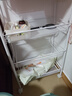 木樽厨房推车置物架落地多层调料架卧室客厅玩具零食收纳架夹缝储物架 加粗加厚 四层白色 实拍图