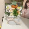 柏爱柿柿如意手工编织针织花摆件永生花生日礼物女老婆教师节送老师 实拍图