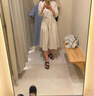 MUJI女式 轻盈 平纹套头连衣裙女装裙子长裙 26年春季连身裙 BC2QXC6S 米白色条纹 S (155/80A) 实拍图