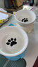 憨憨乐园猫碗陶瓷猫粮双碗斜口狗碗狗盆狗粮宠物幼猫咪吃饭食盆喝水喂食 实拍图