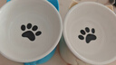 憨憨乐园猫碗陶瓷猫粮双碗斜口狗碗狗盆狗粮宠物幼猫咪吃饭食盆喝水喂食 实拍图
