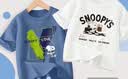 史努比（SNOOPY）【2件装】童装儿童短袖T恤男女童纯棉夏装 白色FUN+粉SWEET 150 实拍图
