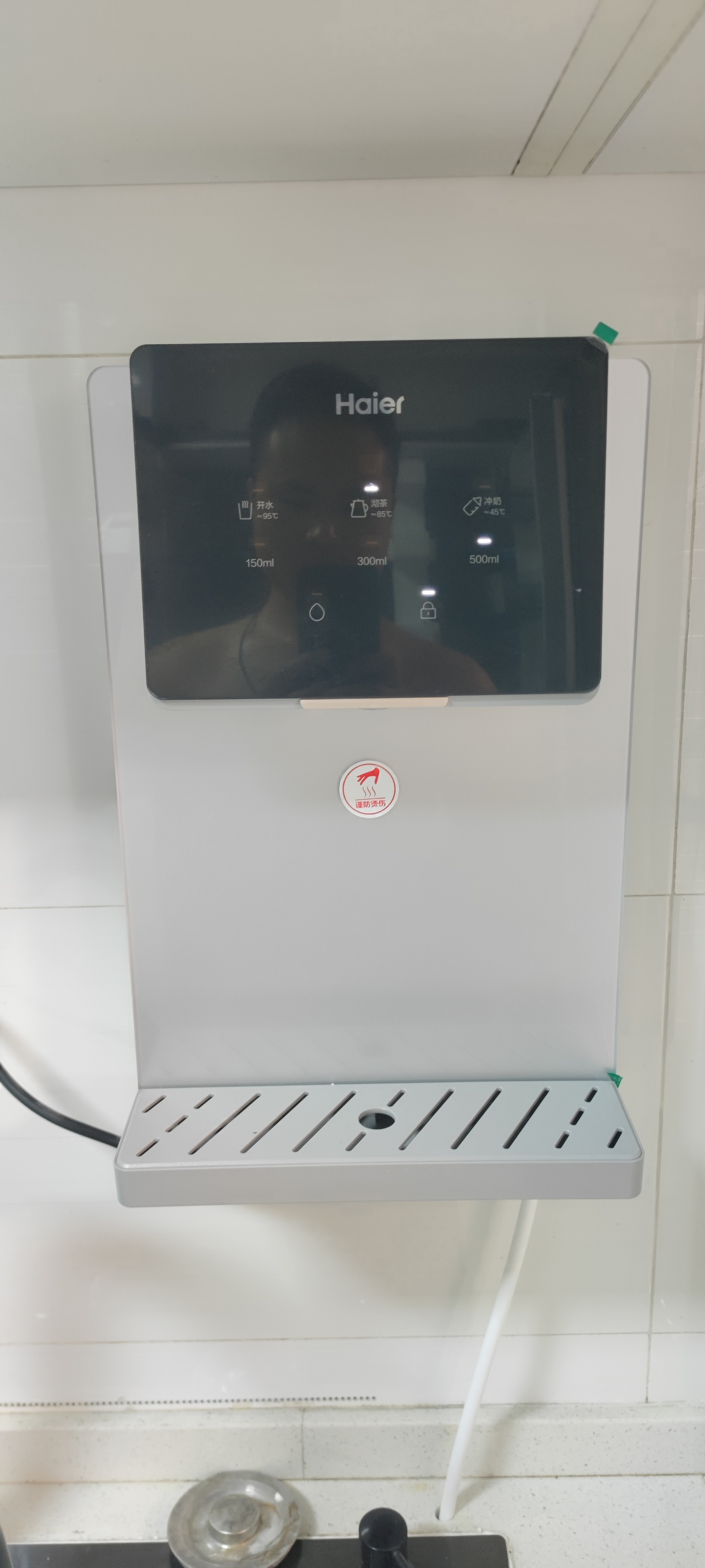 海尔（Haier）净水器家用厨下1200G流速母婴RO反渗透直饮净水机加热一体机餐边柜壁挂式管线机接自来水全屋套装 TOP即热管线机+净水器+爆款前置 实拍图