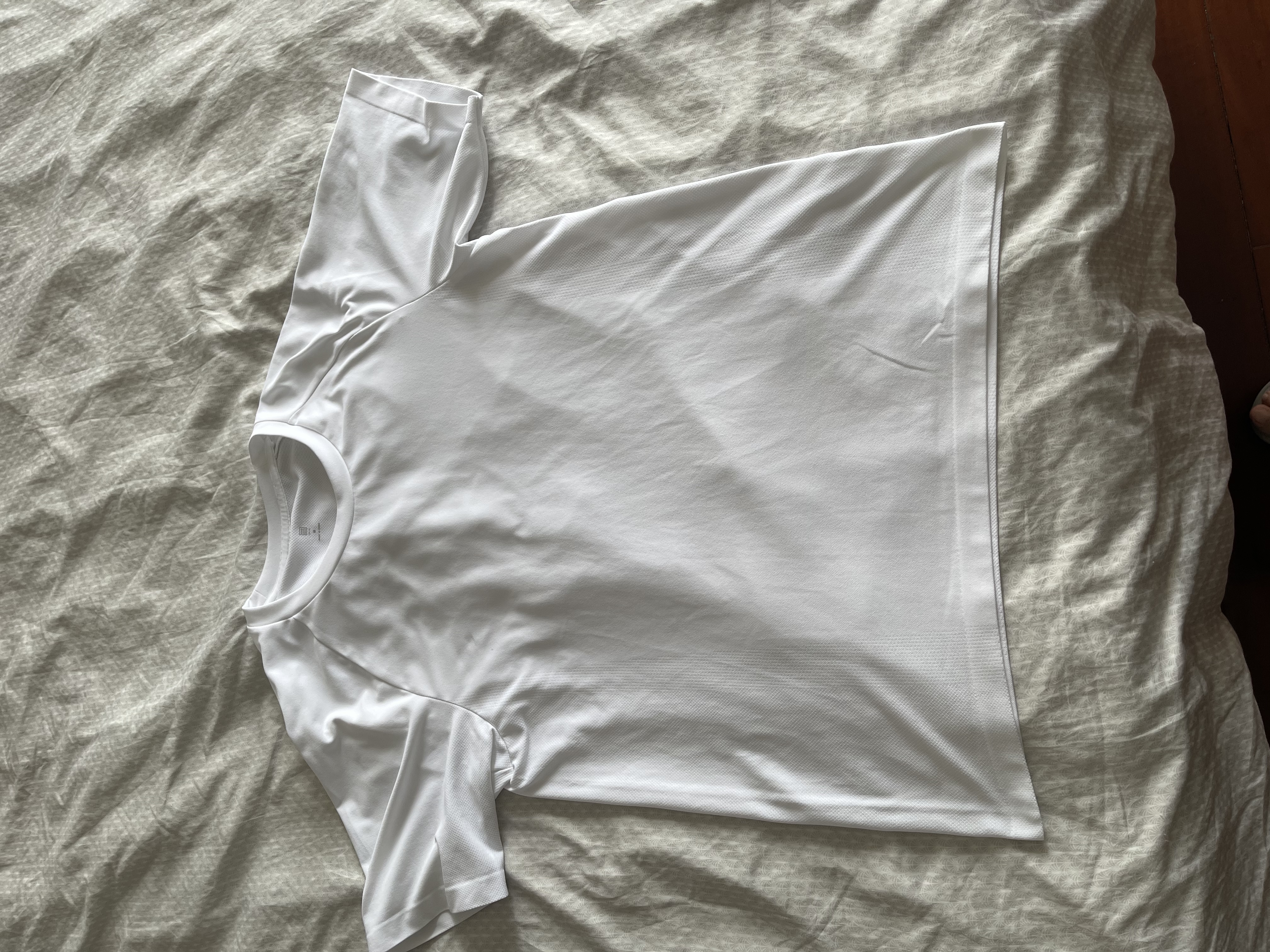 优衣库DRY-EX速干T恤/短袖男装女装吸汗快干482299 00 白色 M 实拍图