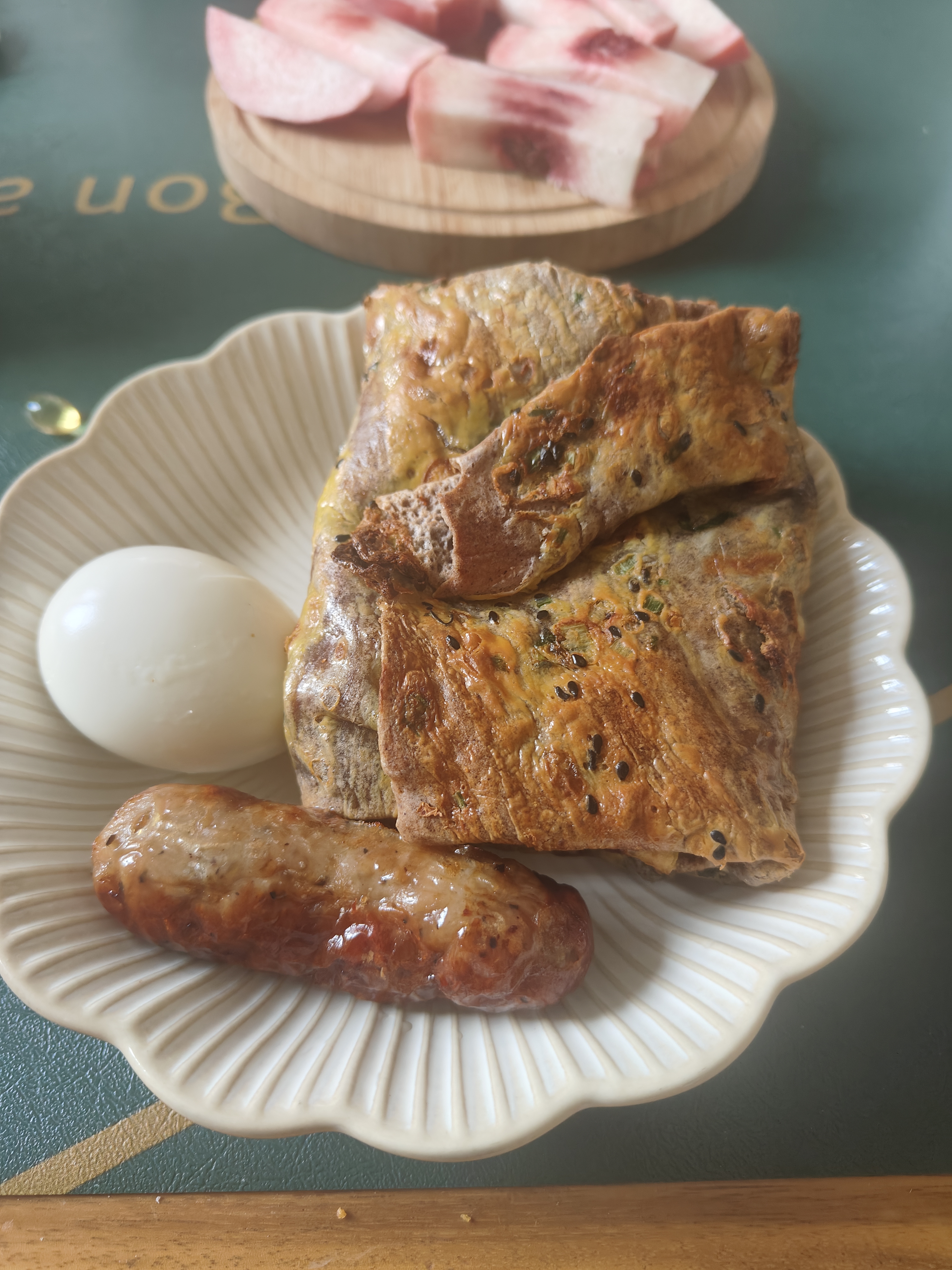 悦味纪 手工紫米煎饼果子200g*4包 零泡打粉 杂粮卷饼夹油条 早餐半成品 实拍图
