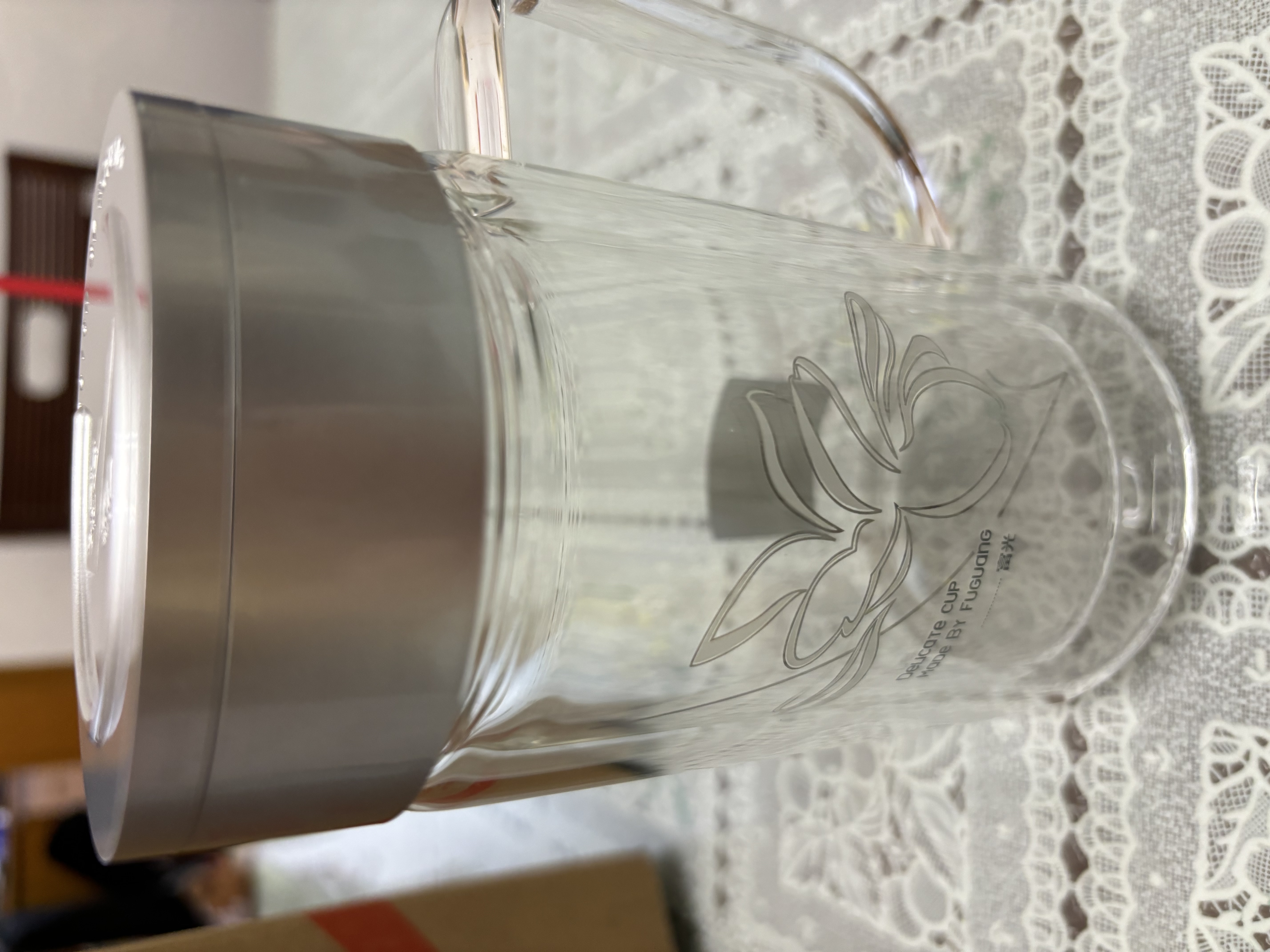 富光双层玻璃杯高硼硅男女士办公大容量茶水分离耐热泡茶水杯子带把手 实拍图