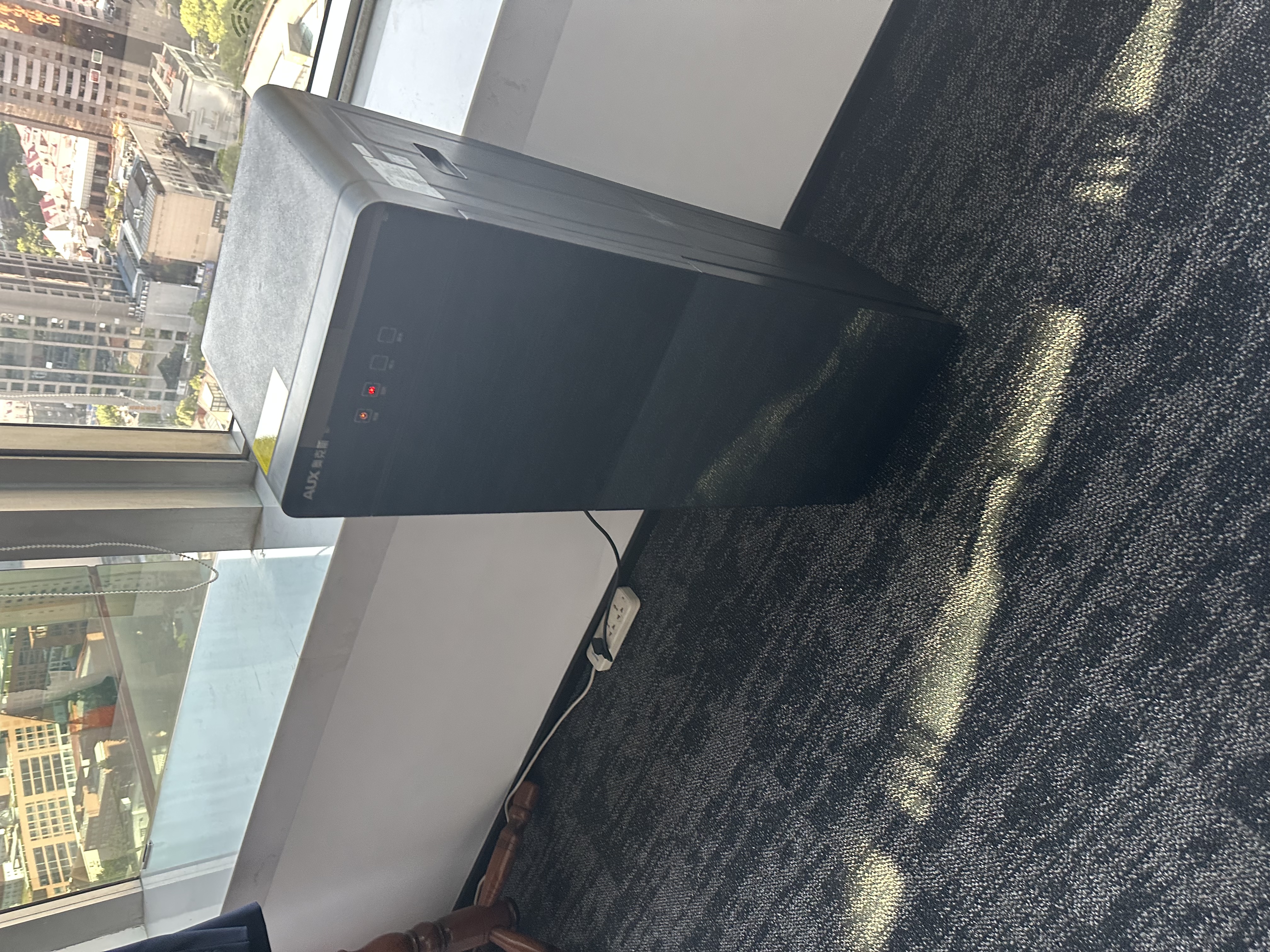 奥克斯（AUX）饮水机家用桶装水下置式水桶立式办公室双开门柜式饮水器 【品牌热卖TOP】墨蓝下置款 制冷制热型 实拍图
