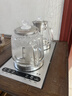 丰谷全自动上水电热水壶 茶台烧水壶 家用办公嵌入式茶桌茶几一体机茶具电茶炉套装 1L （37*20cm）底部双加水拉丝银-蒸茶款 实拍图