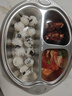 onlycook316L不锈钢儿童分餐盘 食品级宝宝分格辅食盘 幼儿园打饭餐具 实拍图