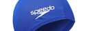 速比涛（Speedo）儿童聚酯纤维游泳帽不勒头布帽6-12岁 蓝色 实拍图