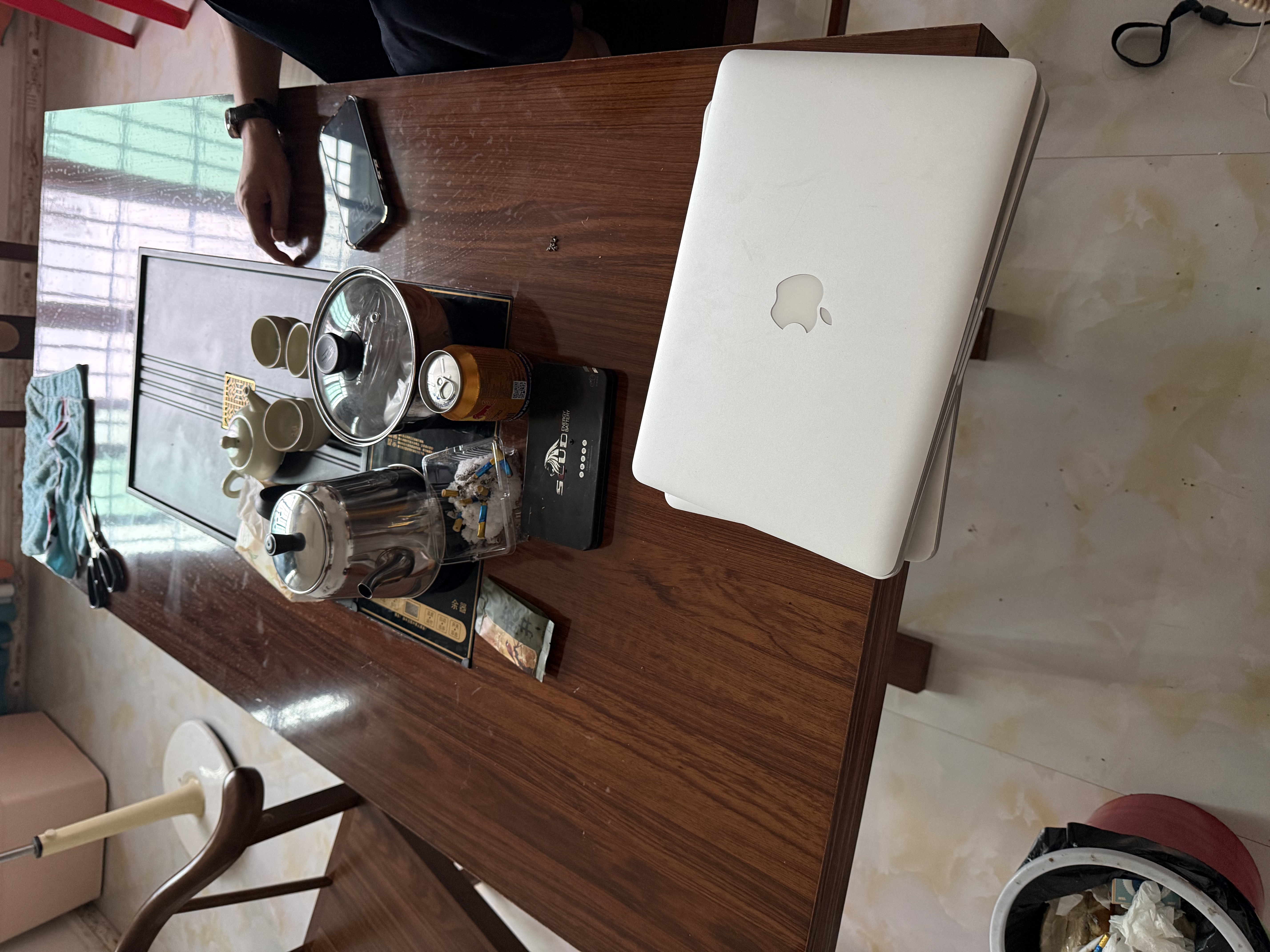 赣荣大板茶桌椅组合实木客厅茶几茶具套装一体新中式喝茶办公两用茶台 1.6M石盘茶桌1围椅4月牙椅 实拍图