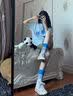 亚瑟士ASICS女鞋网面跑鞋百搭缓震运动鞋透气跑步鞋 GEL-CONTEND 4 白色/银色 37.5 实拍图