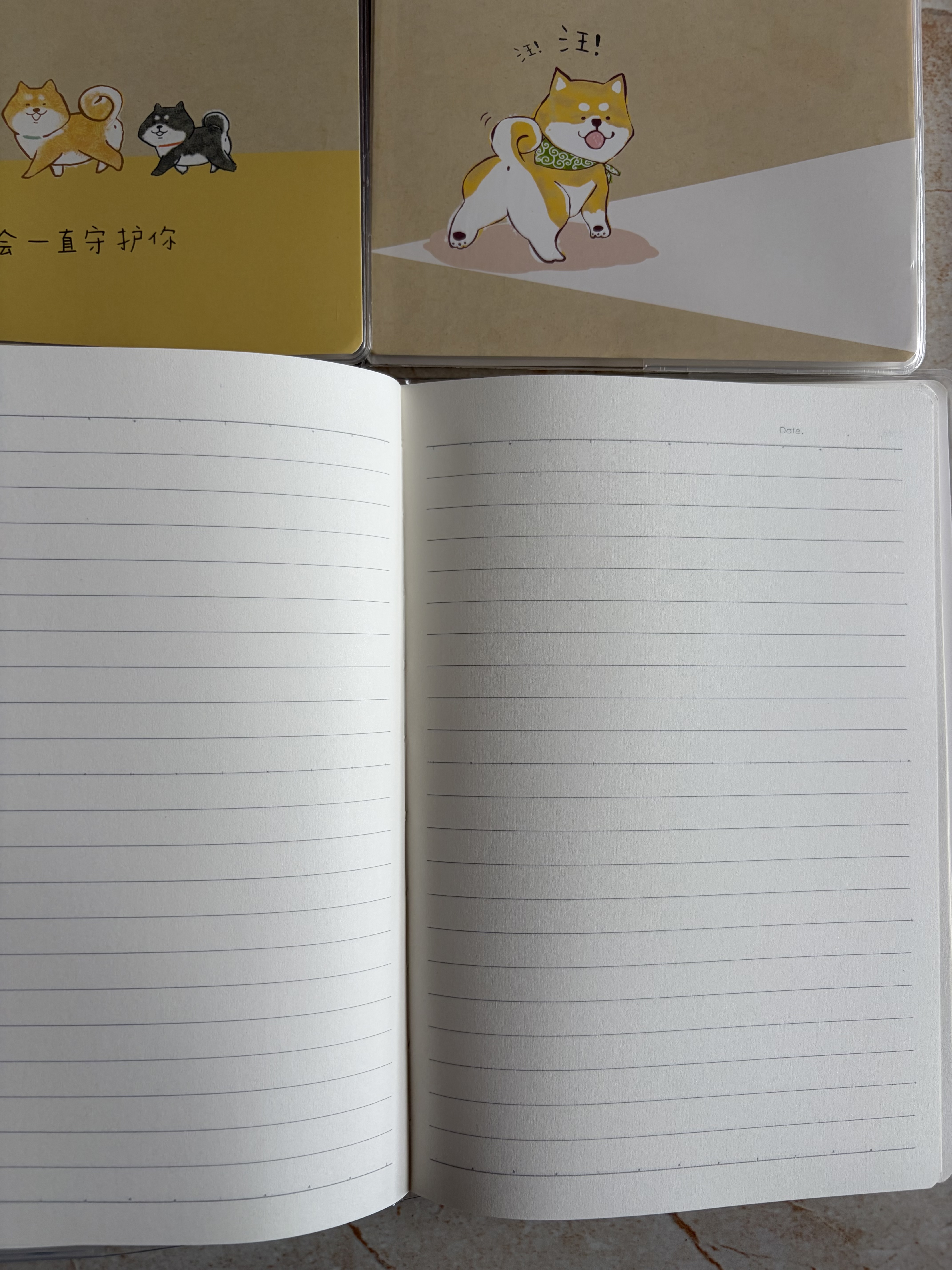 得力（deli）4本32K72张柴犬日常学生胶套本套装软抄本记事日记本笔记本子T3272 实拍图