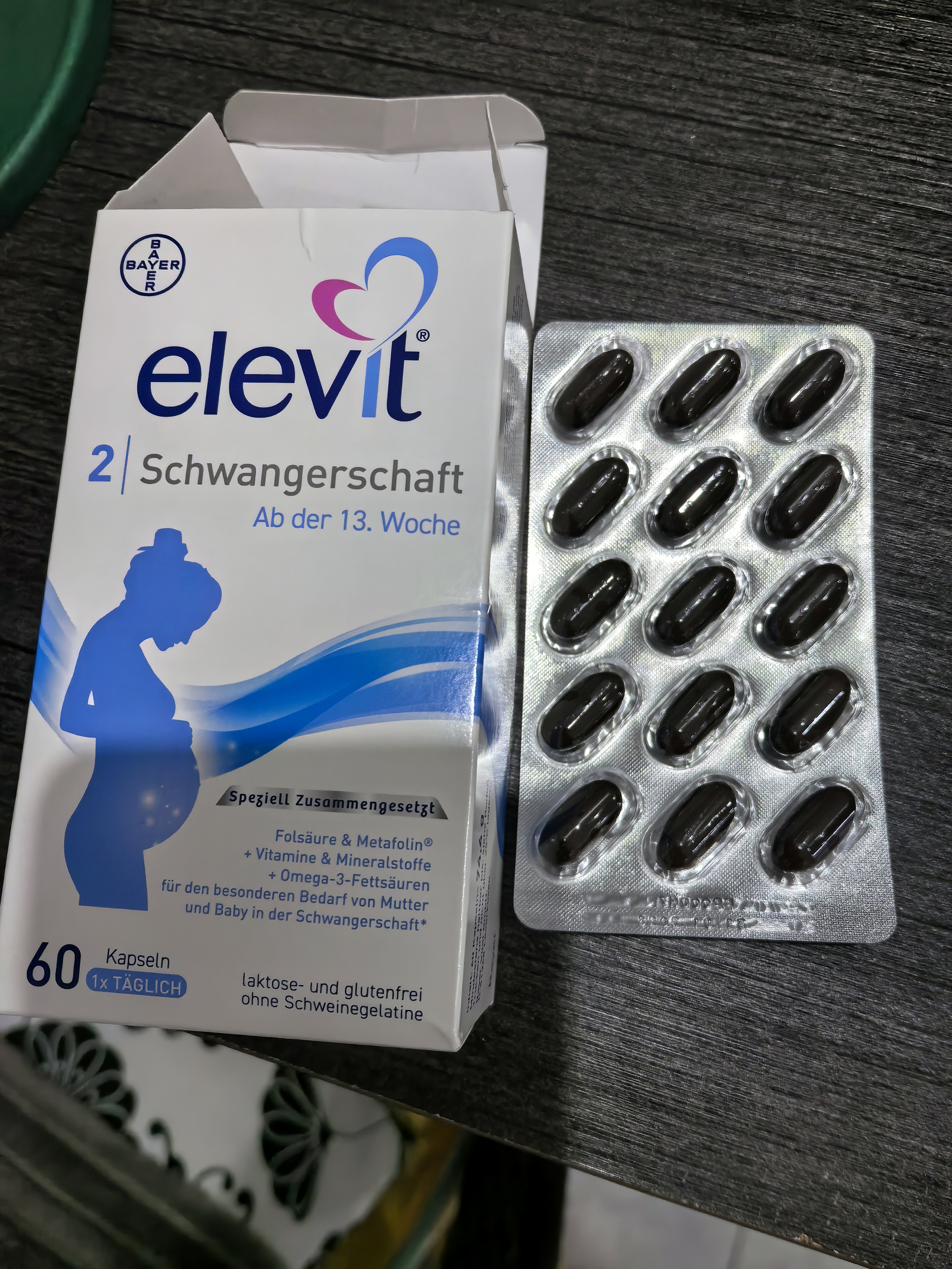 Elevit爱乐维活性叶酸【2段】德国版孕妇备孕女士 优惠套装60片*2 实拍图