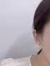 戚小米999纯银猫眼石耳钉女2026新款小众高级养耳洞耳环轻奢闺蜜耳饰品 999足银耳钉-金色（两只价） 实拍图
