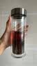 希诺抗菌玻璃杯双层防烫办公车载水杯男高档泡茶杯子XN-9303 360mL 实拍图