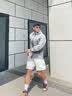 森马（Semir）冲锋衣男户外三防夹克秋情侣连帽外套夹克上衣 灰色调00322 L 实拍图