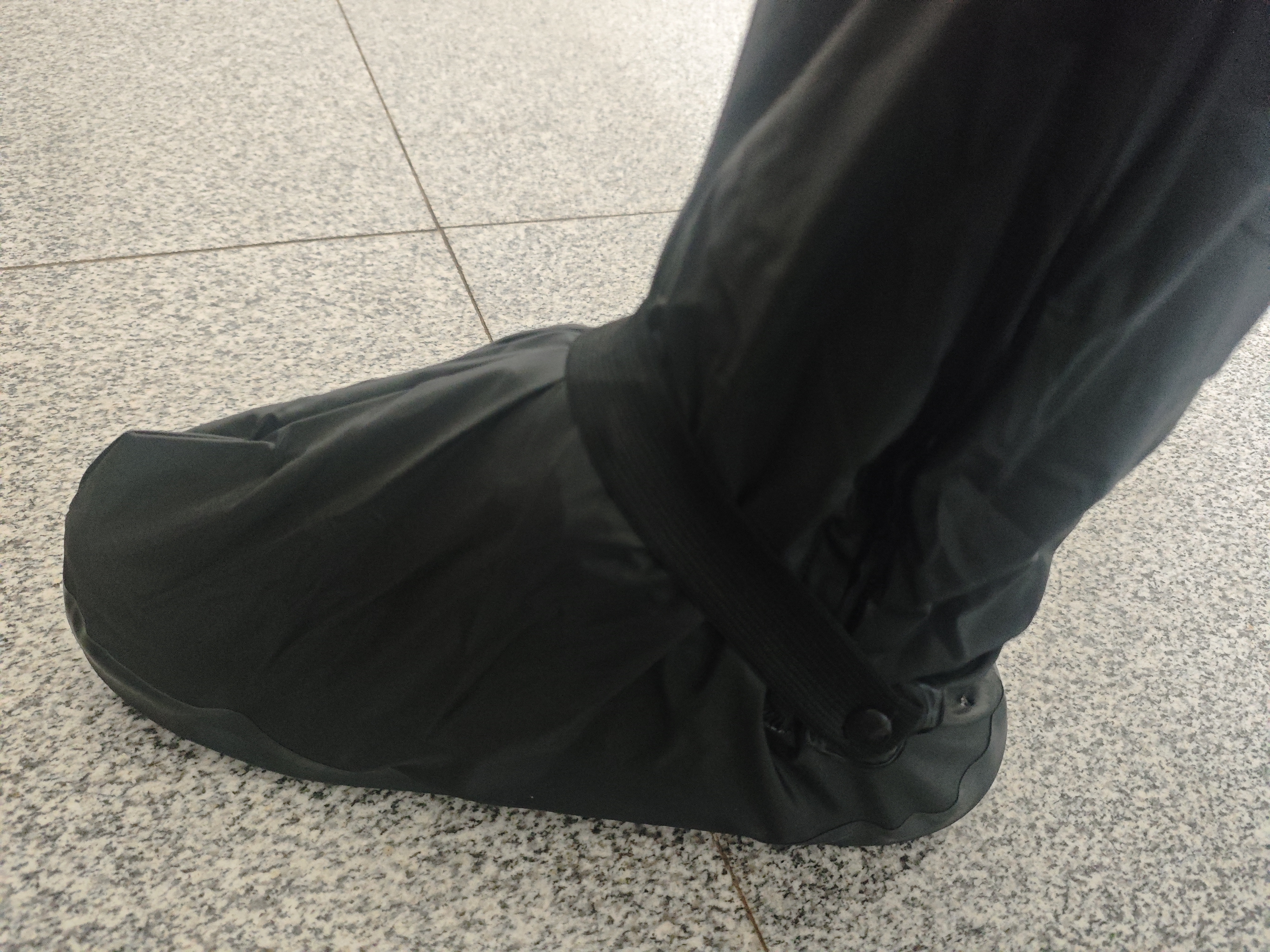 赤道雨鞋套防水鞋套下雨骑行户外用加厚防滑耐磨高筒鞋套 PVC防水鞋套-高筒 CD4005 蓝色 XL码（43-45） 实拍图