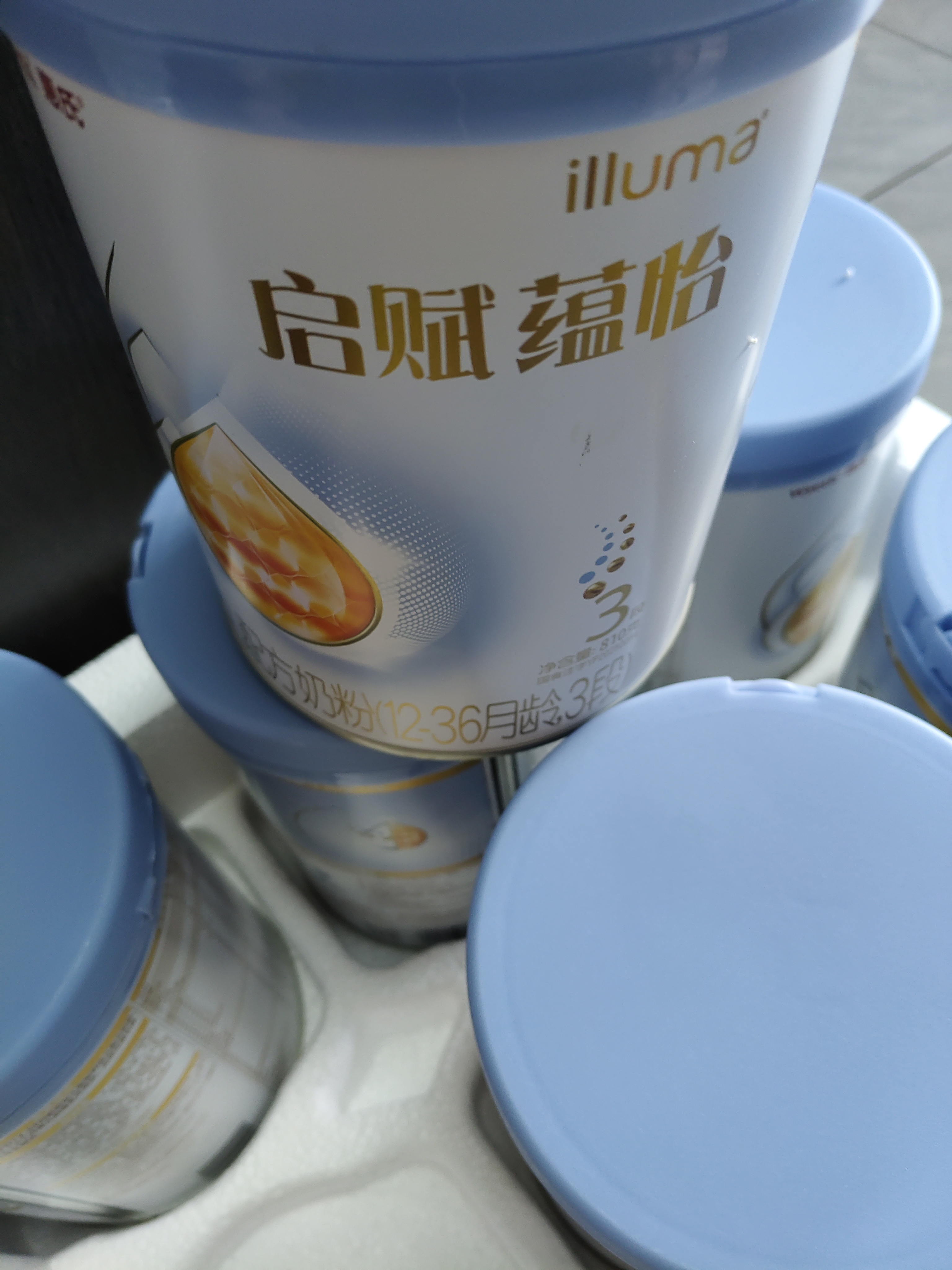 惠氏「官方授权」启赋蓝钻 HMO亲和人体DHA 婴幼儿奶粉 蕴怡3段 810g 6罐 【蓝钻升级版】 实拍图
