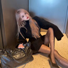 曼烟情趣内衣用品性感开阴裆丝袜夫妻刺激黑丝战袍连裤袜美腿袜黑7001 实拍图