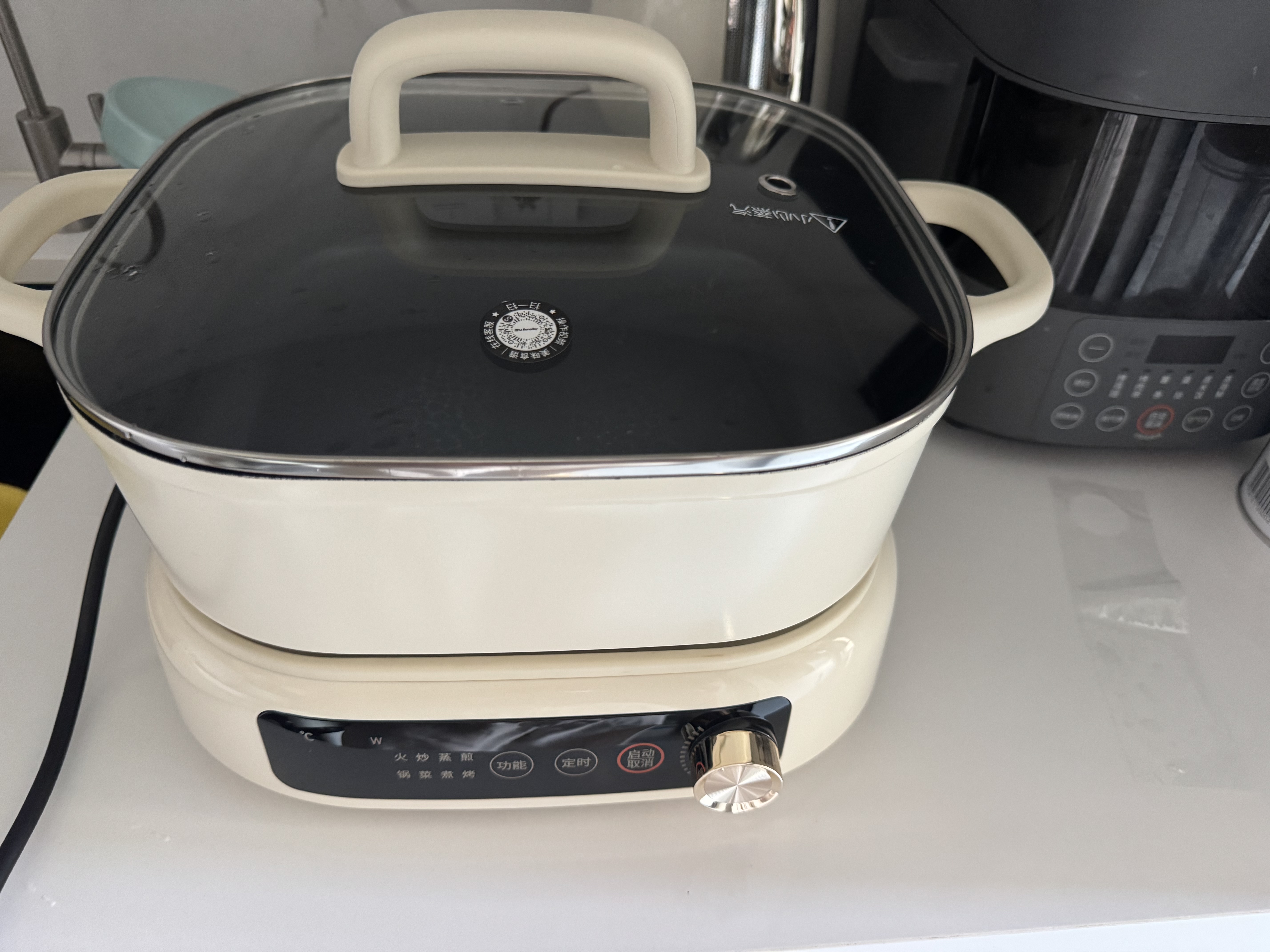 九阳（Joyoung）电火锅火锅专用锅电磁炉IH秒涮电磁加热2200W多功能锅6L烤涮分体电炒锅电煮锅 6L 【平锅款】HG-G850 实拍图