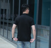 劲霸男装男士polo衫男纯色时尚休闲百搭多彩夏季短袖|FTBG2381 黑色 XL 实拍图