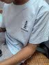 京东京造儿童t恤男5A抑菌新疆棉圆领衣服男装打底衫印花 蓝色130 实拍图