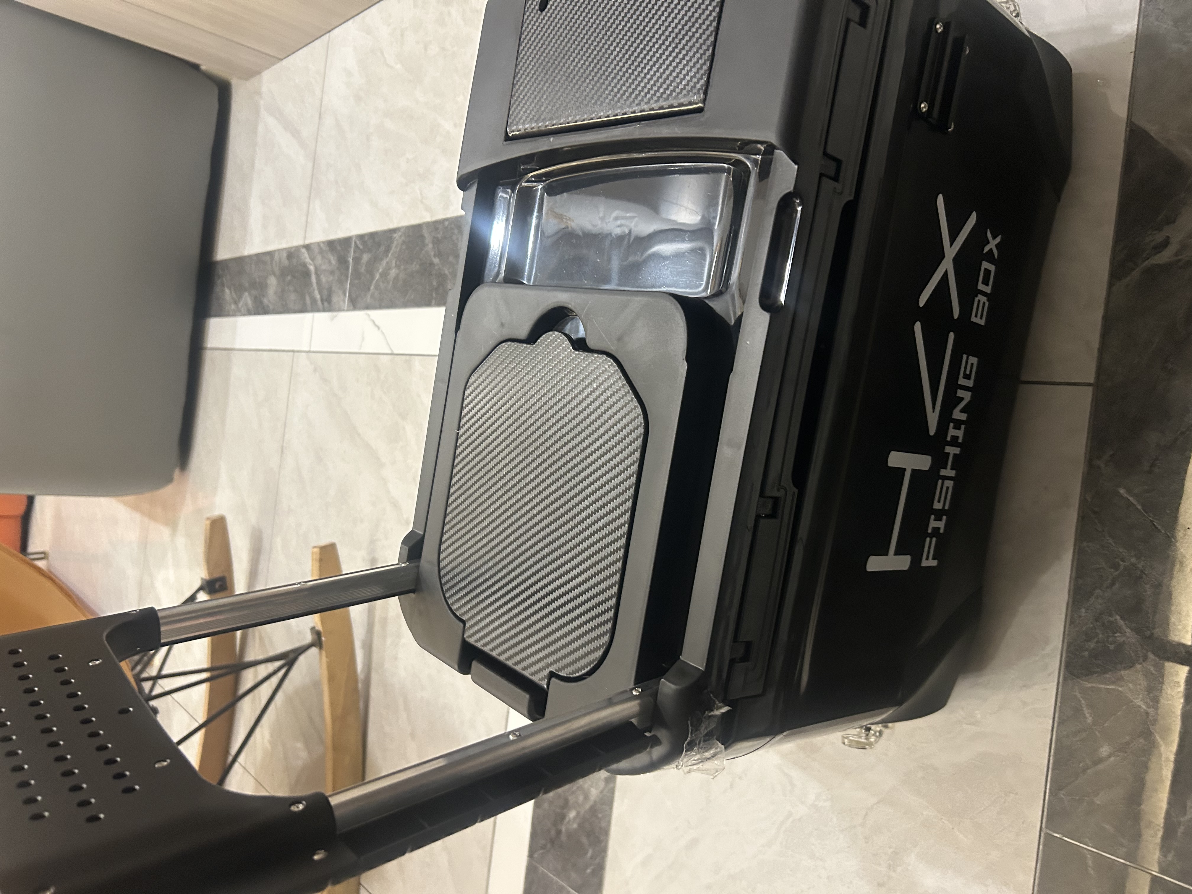 画中仙钓箱坐垫加厚高弹透气防屁股痛鱼箱座垫防水速干钓鱼垫子渔具配件 【渐变紫】加厚高弹记忆海绵坐垫 实拍图