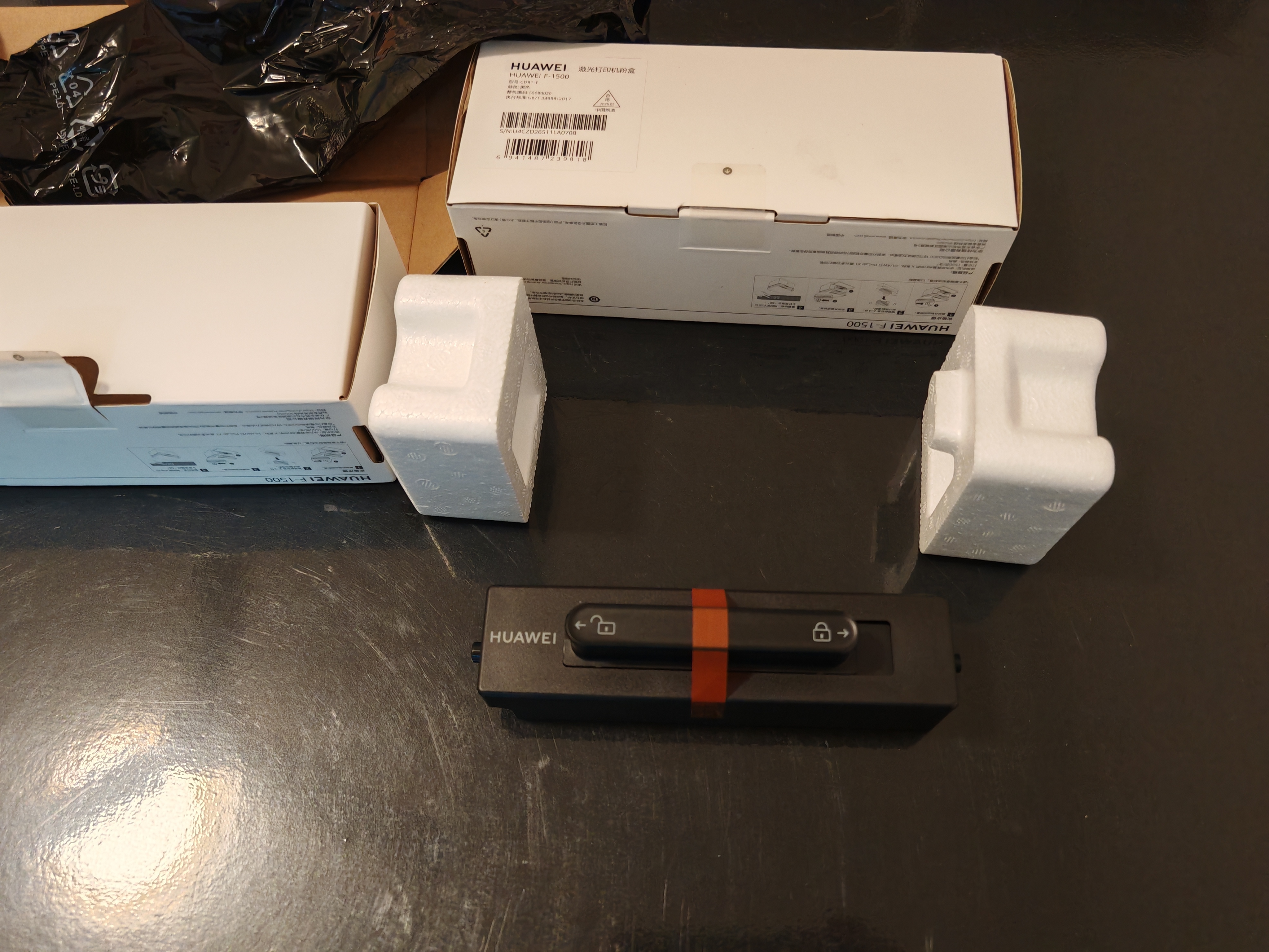 华为HUAWEI F-1500 粉盒 适用于华为激光多功能打印机/抽屉式粉盒/1500页印量/原装品质 黑色 实拍图