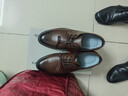 红蜻蜓真皮男鞋春夏舒适商务休闲皮鞋高级正装德比鞋婚鞋WTA7376棕色41 实拍图