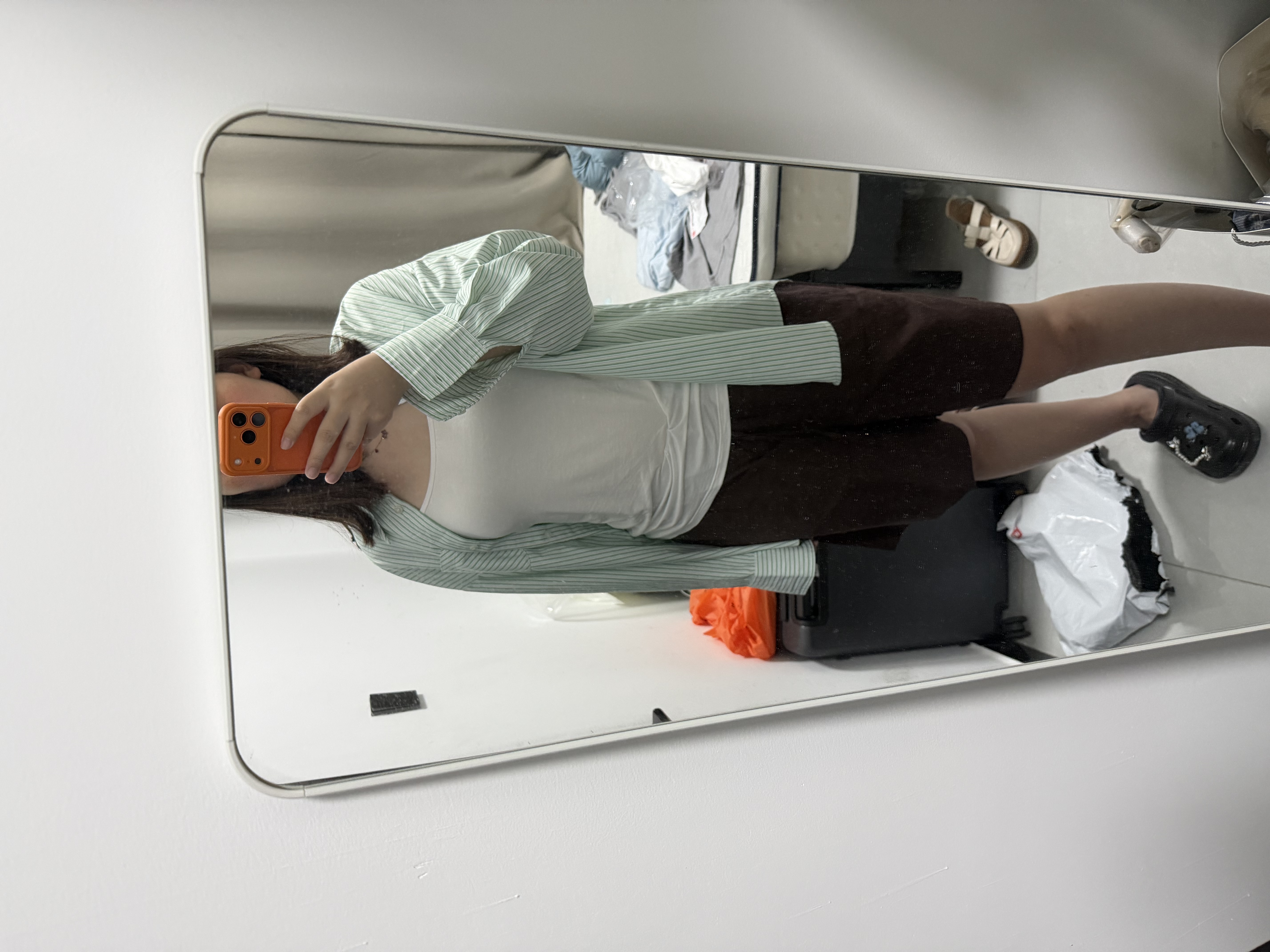 优衣库麻混纺舒适短裤女装26春夏新款485251 37 栗色 XL 实拍图