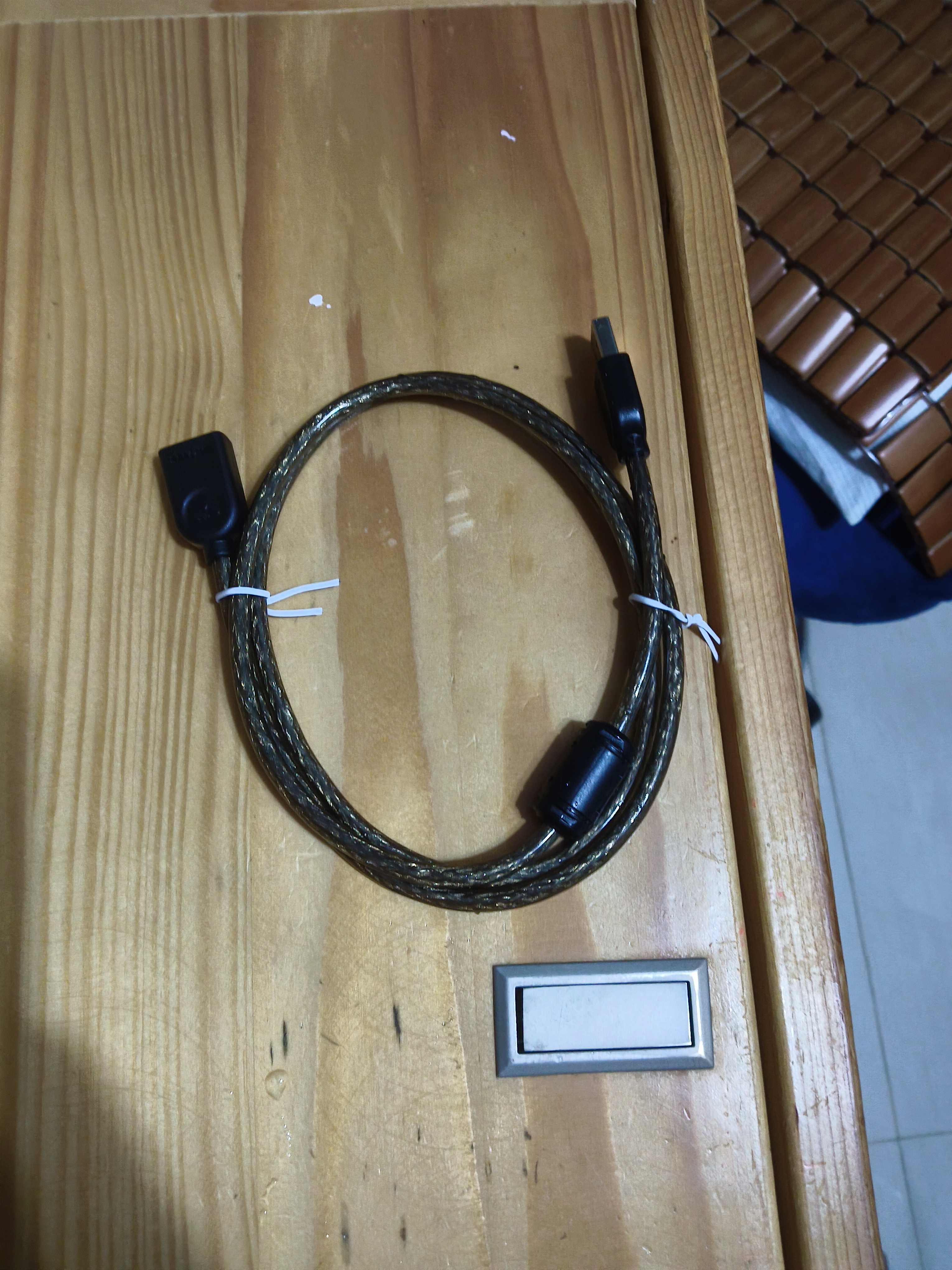 山泽USB2.0延长线1米 公对母 AM/AF 高速传输数据连接线 U盘鼠标键盘读卡器加长线  透明黑UK-H10 实拍图