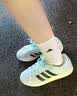 adidas 面包鞋 GRAND COURT BASE 00s休闲板鞋平底鞋男女阿迪达斯 薄荷绿/黑色/汉玉白   41 实拍图