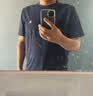 杰克·琼斯（JACK&JONES）【凉感】男装夏季T恤上衣新款多色LOGO刺绣圆领短袖226101109 E38海军蓝 M （175） 实拍图
