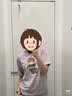 优衣库Monchhichi UT/短袖T恤女装印花488926 71 浅蓝紫色 L 实拍图