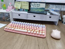 B.O.W航世 K608静音充电无线键盘鼠标套装 笔记本台式电脑办公家用便携无线键鼠 甜心粉 渐变-无线键鼠套装 电池版 实拍图