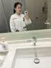 LDBE灰色小狗刺绣棒球服外套女2026新款秋季美式oversize宽松夹克上衣 白灰色【春秋薄款】 M 【80-100斤】 实拍图