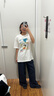 优衣库麻混纺舒适长裤/常规款女装/休闲裤26春夏新款482246 69 藏青色 S 实拍图