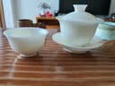 月记窑 “君子如玉”冰种玉瓷三才盖碗 130ml（盖下） 实拍图