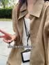 NEW OR MODE亚麻老钱风长袖衬衫男款松弛感慵懒风防晒衬衣高级感垂感宽松外套 亚麻色 肌理轻薄巨透气 XL 身高175-180cm体重140-155斤 实拍图