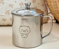 onlycook316L不锈钢水杯 食品级随手茶杯牛奶口杯 儿童宝宝杯子 350ml小猪 实拍图