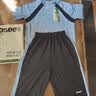 左西男童夏装套装2026新款儿童短袖套装夏季速干运动两件套 蓝色 160 实拍图