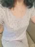 ubras26年新款呼呼薰衣草短袖短裤睡衣女士高端睡衣夏季薄款居家服套装 短袖长裤-紫底薰衣草 M 实拍图