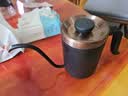 MAVO 手冲壶手冲咖啡壶 挂耳咖啡器具滴漏 长嘴细口壶家用 曜岩黑x古铜 实拍图