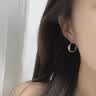 戚小米s999纯银银色素圈耳环圈圈女2026新款爆款高级感耳钉耳圈圆圈耳饰 设计款耳圈一对【s999银针】 实拍图