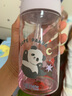 膳魔师（THERMOS）水杯儿童3-6岁吸管杯学生开学必备小熊猫tritan塑料水壶420ml紫 实拍图