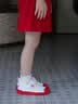 牧童幼儿园鞋春秋款室内鞋男童包头防撞学步鞋女宝宝小白鞋 英伦红30 实拍图