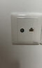 施耐德 开关插座 电话+五类电脑插座面板 睿意系列 白色A3E52RJ4_5E 实拍图