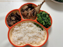COOKSS宝宝餐盘硅胶学吃饭分格儿童餐具辅食碗餐盘带吸盘 双拼橙 实拍图