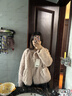 香影【咩咩绒】粉色小香风短外套女2025冬季新款圆领毛绒仿生皮草 银牡丹色 L 165/88A/110-125斤 实拍图